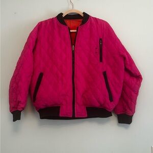 Pacer‎ Vintage Y2K Reversible Bomber Jacket Size M